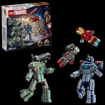 Конструктор LEGO Super Heroes Железный человек и Боевая Машина против Хаммер Дронов 204 детали (76320)