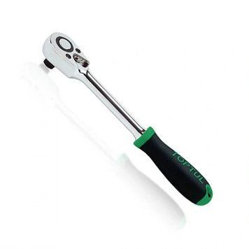 Тріскачка 3/8" 72 зубці (гумова ручка) TOPTUL CJRM1220