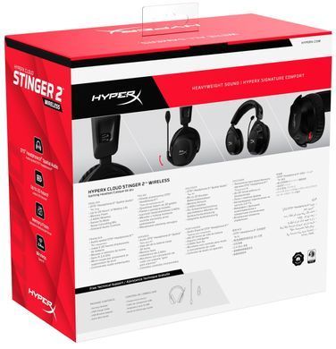 Гарнітура ігрова HyperX Cloud Stinger 2, WL/USB-A, чорний (360473) 676A2AA фото