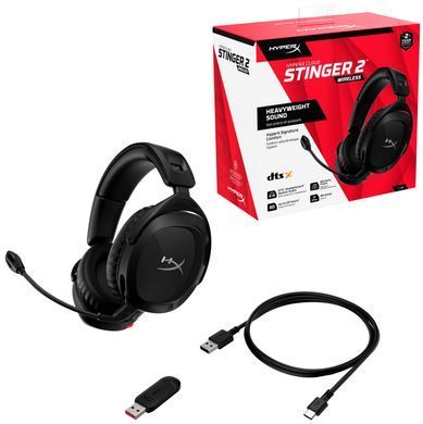 Гарнітура ігрова HyperX Cloud Stinger 2, WL/USB-A, чорний (360473) 676A2AA фото
