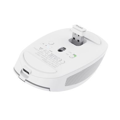 Trust Мышь OZZA compact, BT/WL/USB-A, белый 24933_TRUST фото