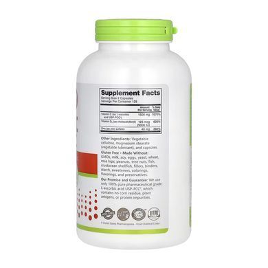 Витамин C, D3 и цинк, Immunity, Vitamin C, D3 & Zinc, NutriBiotic, 250 капсул