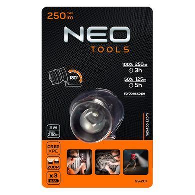Налобный фонарь Neo Tools 99-201 с регулировкой фокуса, 250 лм 99-201 фото