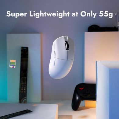 Миша Lemokey G1 USB-A/USB-C/WL/BT, 8K, білий (385551) G1-A2 фото