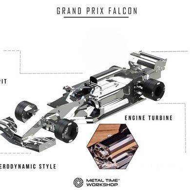 Коллекционная модель-конструктор Metal Time F1 Grand Prix Falcon Формула 1 (MT035) dt_96136 фото