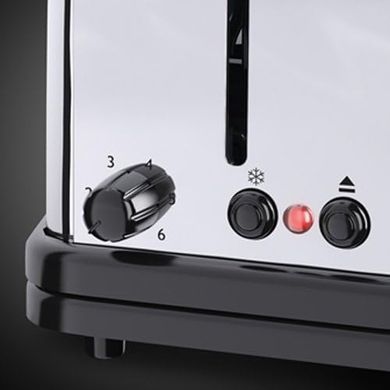 Тостер Russell Hobbs Chester, 1000Вт, металл, длинные слоты, серебристый 23510-56 фото