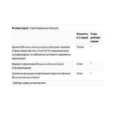 Активированный экстракт семян брокколи, Activated Broccoli Seed Extract, Solaray, 30 растительных капсул