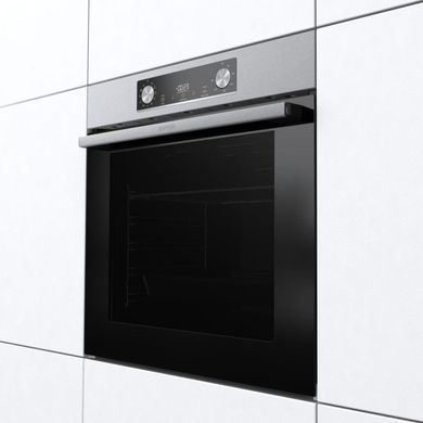 Gorenje Духова шафа електрична, 77л, A+, дисплей, нерж BO6735E02X фото