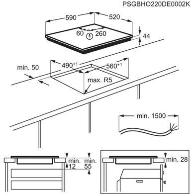 Electrolux Варочная поверхность индукционная, 60см, Hob2Hood, черный CIT61443 фото