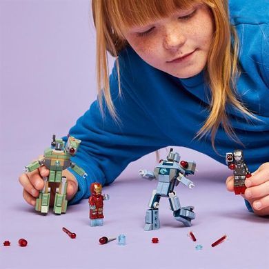 Конструктор LEGO Super Heroes Залізна людина та Бойова Машина проти Хаммер Дронів 204 деталі (76320)