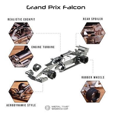Коллекционная модель-конструктор Metal Time F1 Grand Prix Falcon Формула 1 (MT035) dt_96136 фото