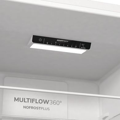 Gorenje Холодильник с нижн. мороз. камерой, 200х60х60см, 2 дв., 235(96)л, А++, NoFrost+, Зона св-ти, белый NRK6202EW4 фото