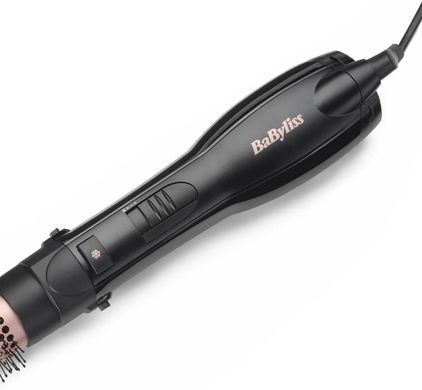 Фен-щітка Babyliss Smooth Finish, 1200Вт, 3 режими, іоніз-я, хол. обдув, кераміка, чорний (393075) AS122E фото