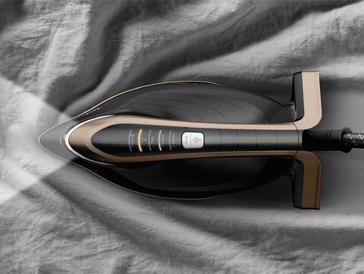 Праска-парогенератор Tefal Pro Express Vision, 3000Вт, 1200мл, паровий удар -800гр, постійна пара - 180гр, керам. підошва, чорно-золотий (388232) GV9823E1 фото