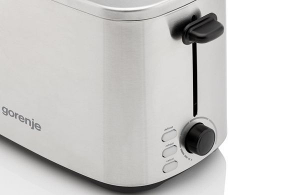 Gorenje Тостер 800Вт, підігрів, розморожування, пластик, сріблястий (382563) T800DS фото