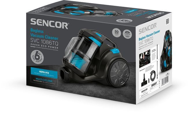 Sencor Пилосос контейнерний, 700Вт, конт пил -3,5л, НЕРА, чорно-синій (370747) SVC1086TQ фото