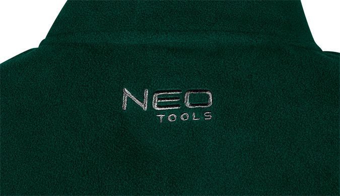 Флісова толстовка Neo Tools 81-504, зелена, з кишенями на блискавці M