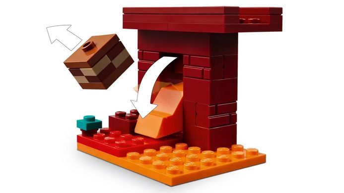Конструктор LEGO Minecraft Битва з лавою у Незері (389480)