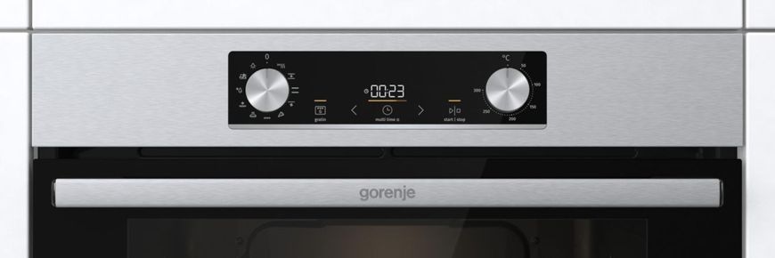 Gorenje Духова шафа електрична, 77л, A+, дисплей, нерж BO6735E02X фото