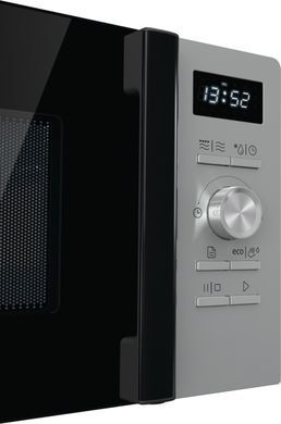 Мікрохвильова піч Gorenje, 20л, електр. керув., 800Вт, гриль, дисплей, 11 програм, нерж (374602) MO20A4XH фото
