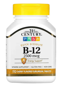 B-12 2500 mcg Sublingual - 110 tabs