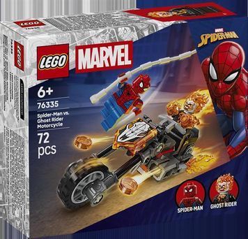 Конструктор LEGO Super Heroes Marvel Человек-паук vs. Призрачный всадник на мотоцикле 72 Детали (76335) dt_186602 фото