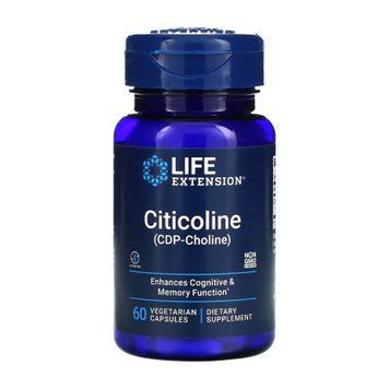 Цитиколин Life Extension Citicoline (CDP-Choline) 60 вег. капсул