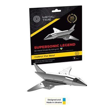 Коллекционная модель-конструктор Metal Time Supersonic Legend Concorde Airplane Самолет Конкорд (MT078) dt_94854 фото