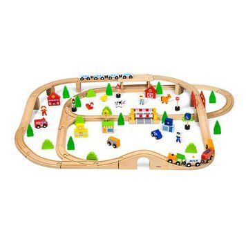 Игрушечная железная дорога Viga Toys деревянная 90 эл. (50998) dt_9518 фото