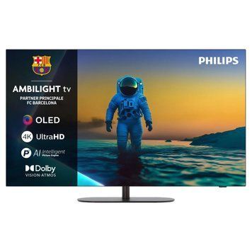 Телевізор 55", OLED, 120 Гц, VRR 144Hz, 1500 кд/м2, ОС Google TV,Ambilight, 4/32 ГБ, звук 70 Вт PHILIPS 55OLED820/12 3734380 фото
