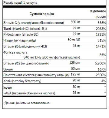 Вітаміни групи В із вітаміном C Swanson, Super Stress B-Complex 240 капсул