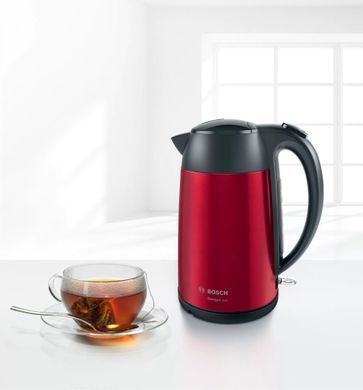 Електрочайник Bosch 1.7л, метал, червоний (361470) TWK3P424 фото