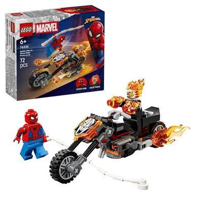 Конструктор LEGO Super Heroes Marvel Человек-паук vs. Призрачный всадник на мотоцикле 72 Детали (76335) dt_186602 фото