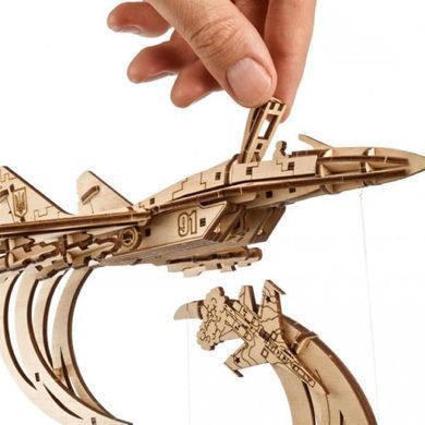 Деревянный механический 3D конструктор Ugears Призрак Киева (70191) dt_93656 фото