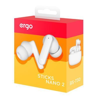 Навушники ERGO BS-730 Sticks Nano 2 White (6819312) BS-730W фото