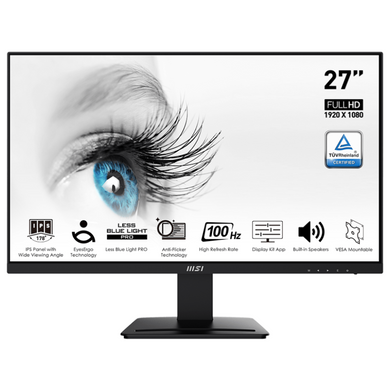 Монітор IPS 27" FHD (1920 x 1080) 1ms 100Hz 178/178 /VGA/DP/HDMI/колонки 2*3W MSI PRO MP273A 3704087 фото