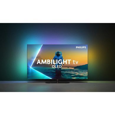 Телевізор 55", OLED, 120 Гц, VRR 144Hz, 1500 кд/м2, ОС Google TV,Ambilight, 4/32 ГБ, звук 70 Вт PHILIPS 55OLED820/12 3734380 фото