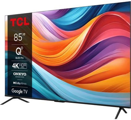 TCL Телевізор 85" QLED 4K 60Hz Smart Google TV Titan ONKYO sound (382011) 85T7B фото