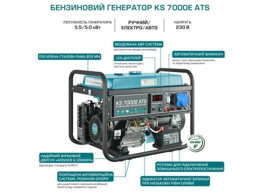 Бензиновый генератор KS 7000E ATS KS 7000E ATS фото
