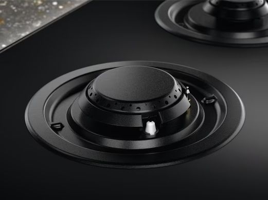 Electrolux Варочная поверхность газ на стекле, 75см, чугун, электр. управл., Hob2Hood, черный KGG753753K фото