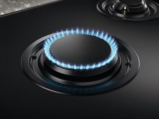 Electrolux Варочная поверхность газ на стекле, 75см, чугун, электр. управл., Hob2Hood, черный KGG753753K фото