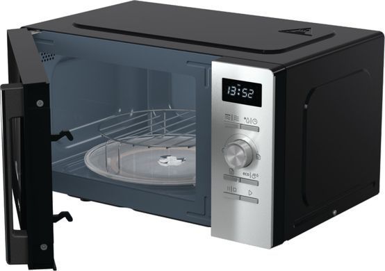 Мікрохвильова піч Gorenje, 20л, електр. керув., 800Вт, гриль, дисплей, 11 програм, нерж (374602) MO20A4XH фото