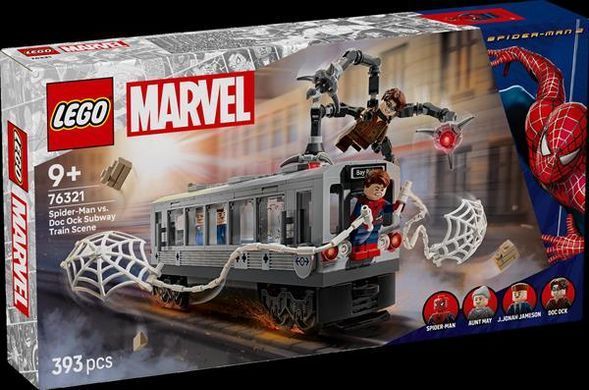 Конструктор LEGO Super Heroes Человек-паук против Дока Ока Сцена в метро 393 детали (76321)