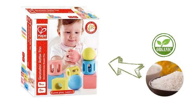 Набір брязкалець Hape Геометричні фігури 9 в 1 (E0456) dt_12135 фото