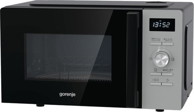 Мікрохвильова піч Gorenje, 20л, електр. керув., 800Вт, гриль, дисплей, 11 програм, нерж (374602) MO20A4XH фото
