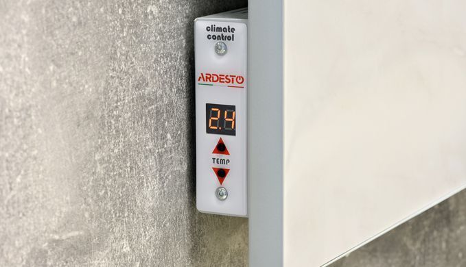 Керамическая панель ARDESTO, 15м2, 750Вт, электр. упр-ние, 90 х 60см, терморегулятор, белый мрамор