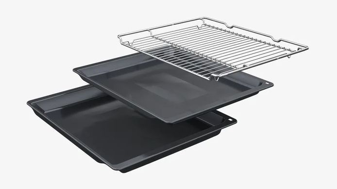 Bosch Духова шафа електрична, 71л, A+, дисплей, конвекція, чорний (367248) HBG7341B1 фото
