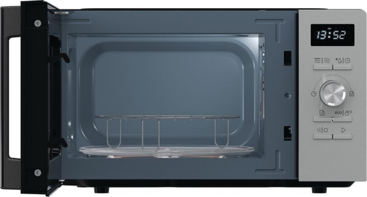 Мікрохвильова піч Gorenje, 20л, електр. керув., 800Вт, гриль, дисплей, 11 програм, нерж (374602) MO20A4XH фото