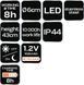 Садовий світильник NEO TOOLS 99-113, сонячна батарея, LED 8000K, 43x6 см