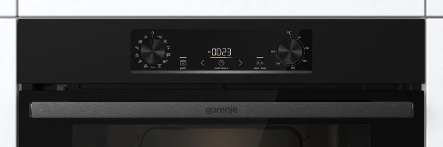 Gorenje Духова шафа електрична, 77л, A+, пара, дисплей, IconLed, піроліз, чорний (374338) BPS6737E02B фото